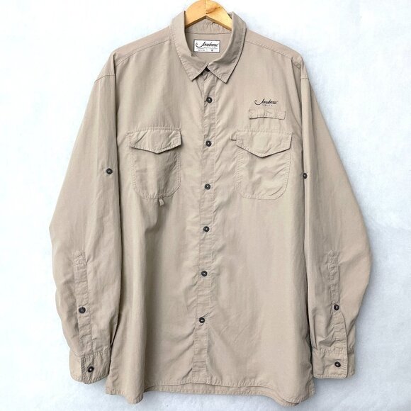 Jawbone Tackle Co. Other - Jawbone Tackle Men's Tan Fishing Shirt Button Front Vented Back Long Sleeve XL